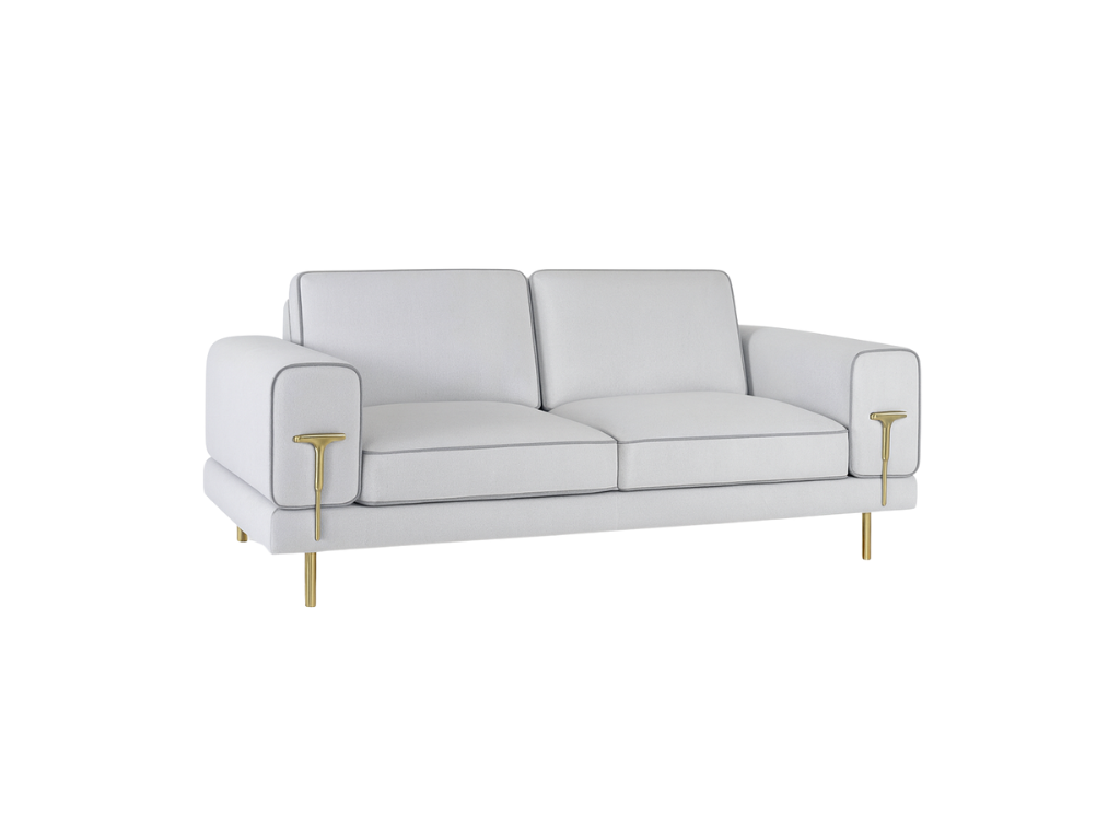 Aurora Brass Accent Sofa