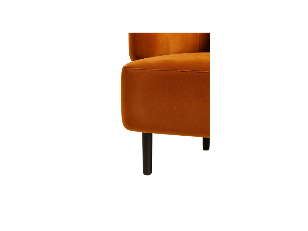 Rust Velvet Modular Lounge Chair