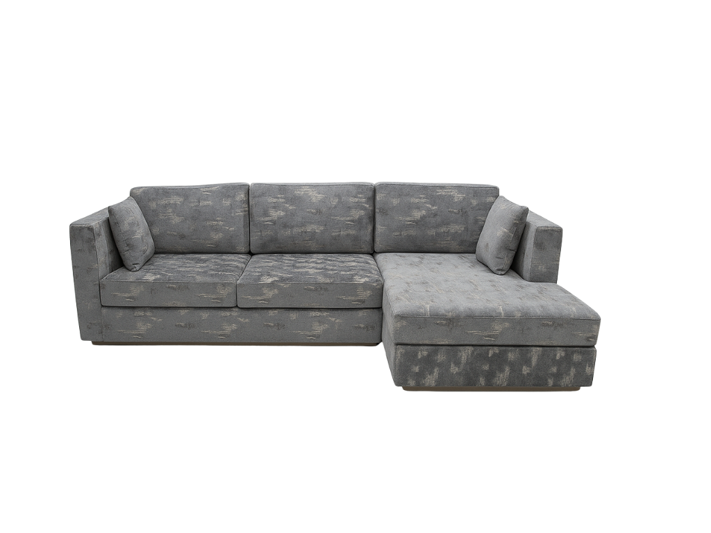 Morty Grey Chenille Sectional Sofa