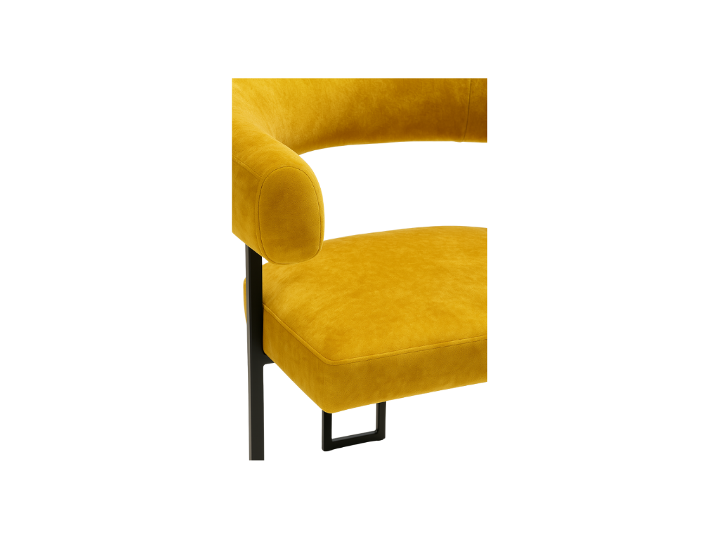 Mustard Arc Modern Chair