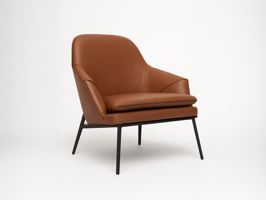 Mid-Century Modern Leather Lounge Chair