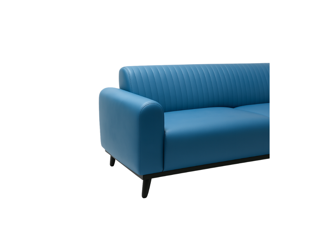 Blue Modern Leather Sofa