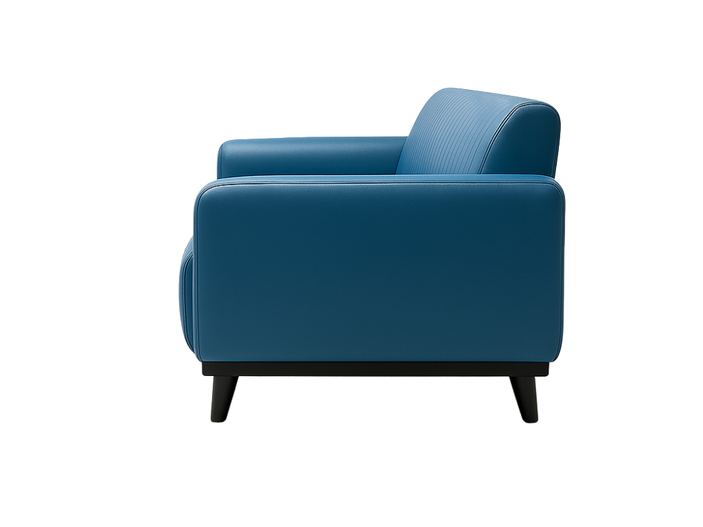 Blue Modern Leather Sofa