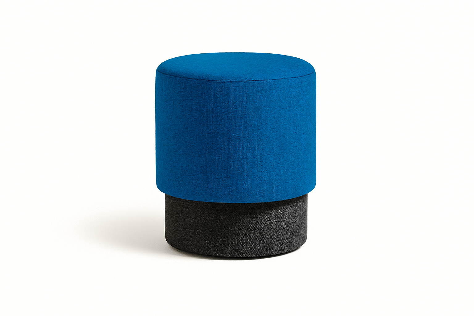 Azure Round Pouffe