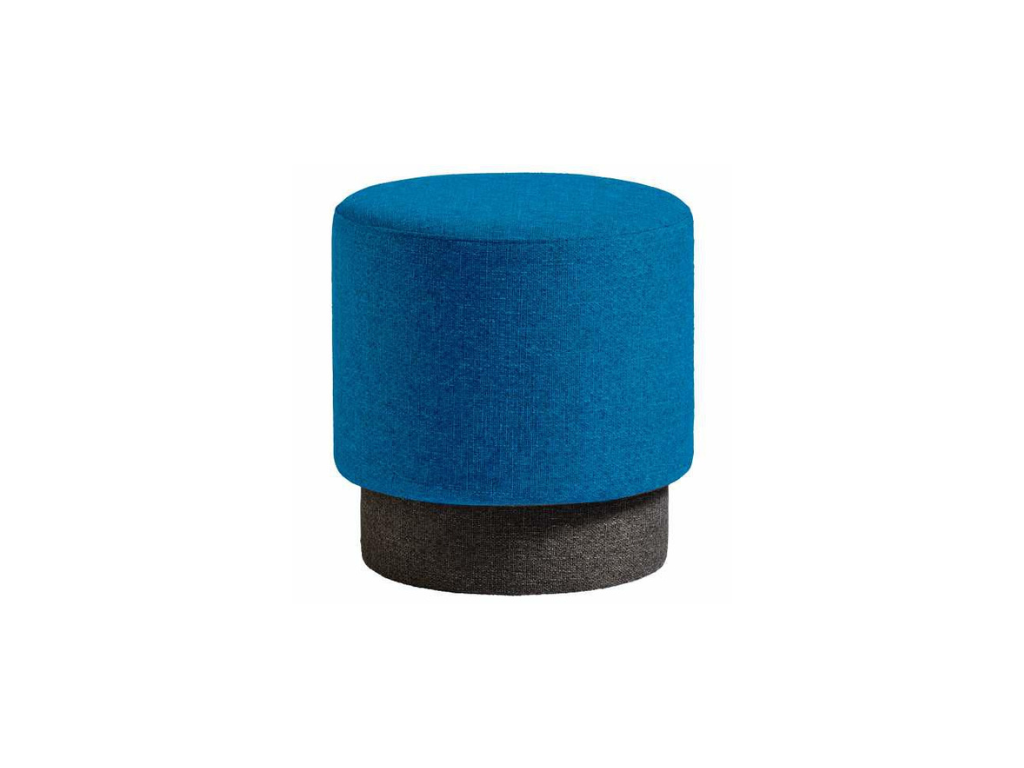 Azure Round Pouffe
