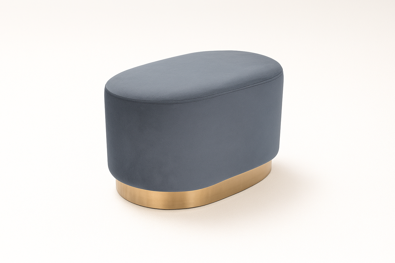 Slate Oval Pouffe