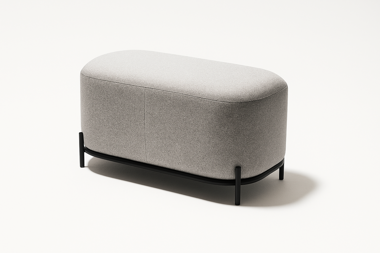 Grey Frame Pouffe