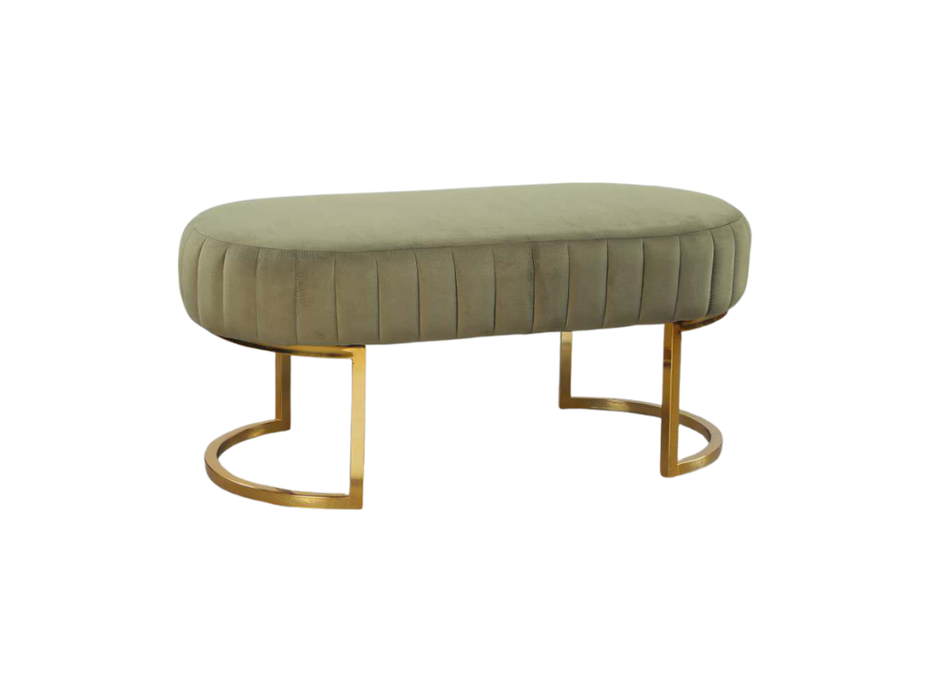 Olive Curve Pouffe
