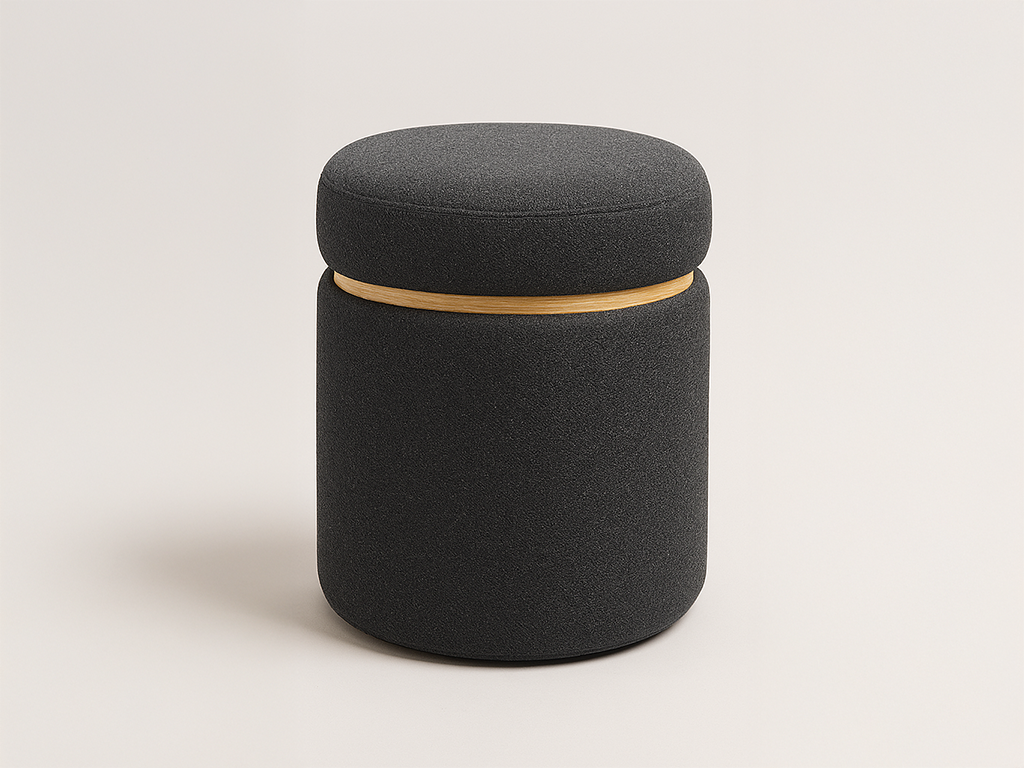 Charcoal Ring Pouffe