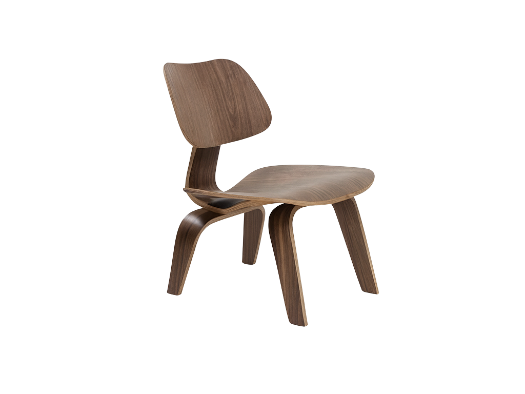 Walnut Accent Lounge Chair