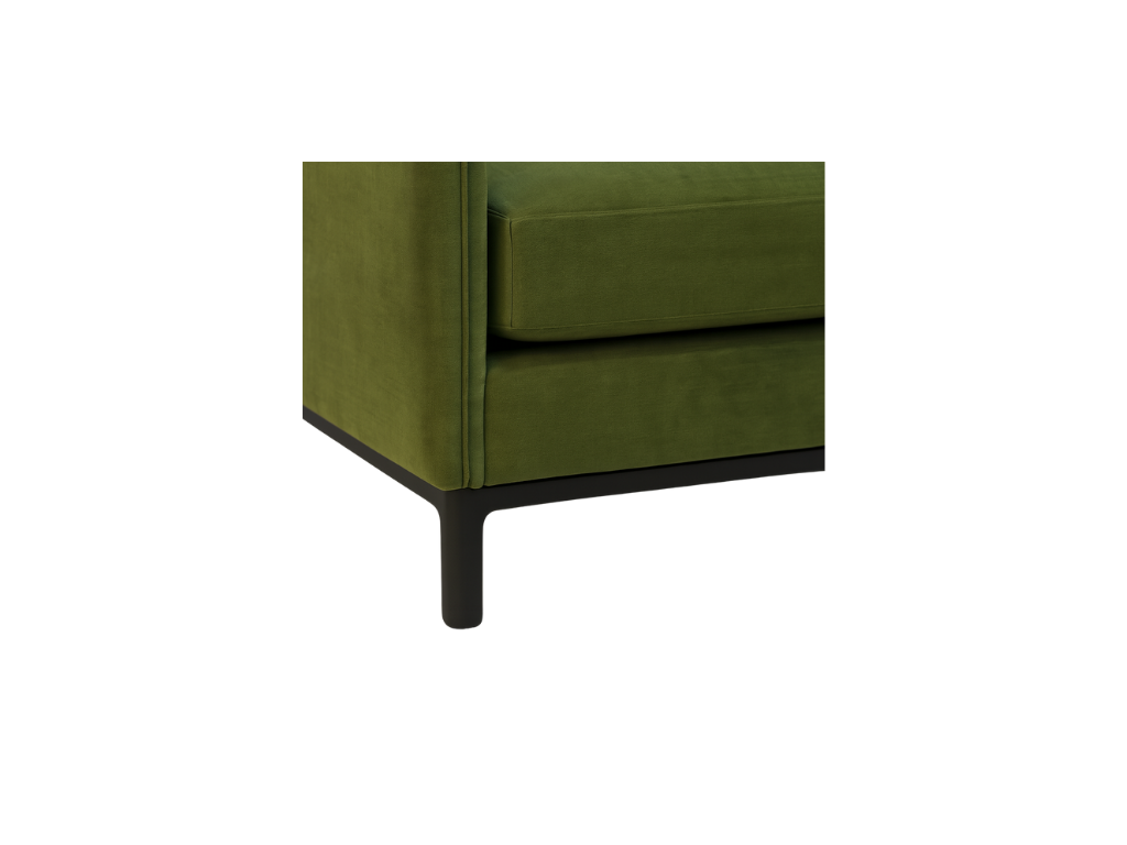 Oasis Velvet Green Sectional Sofa