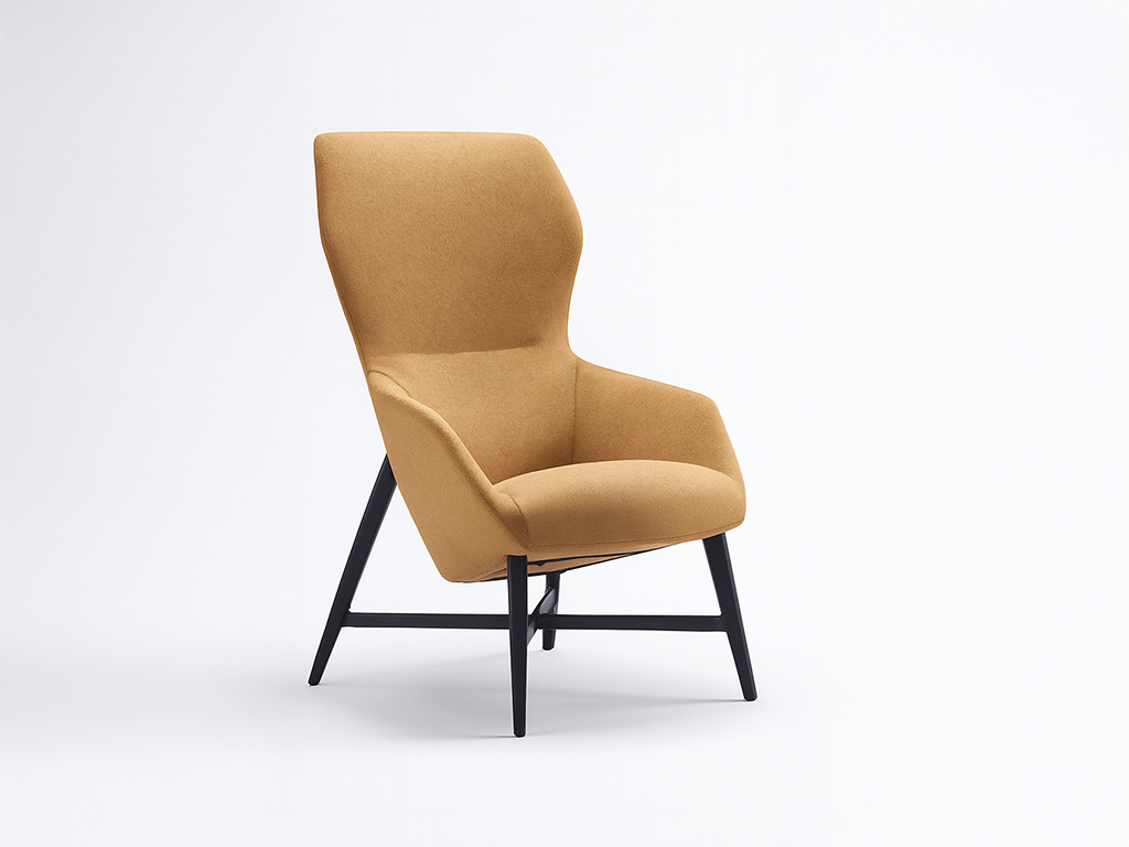 Mustard High-Back Armchair