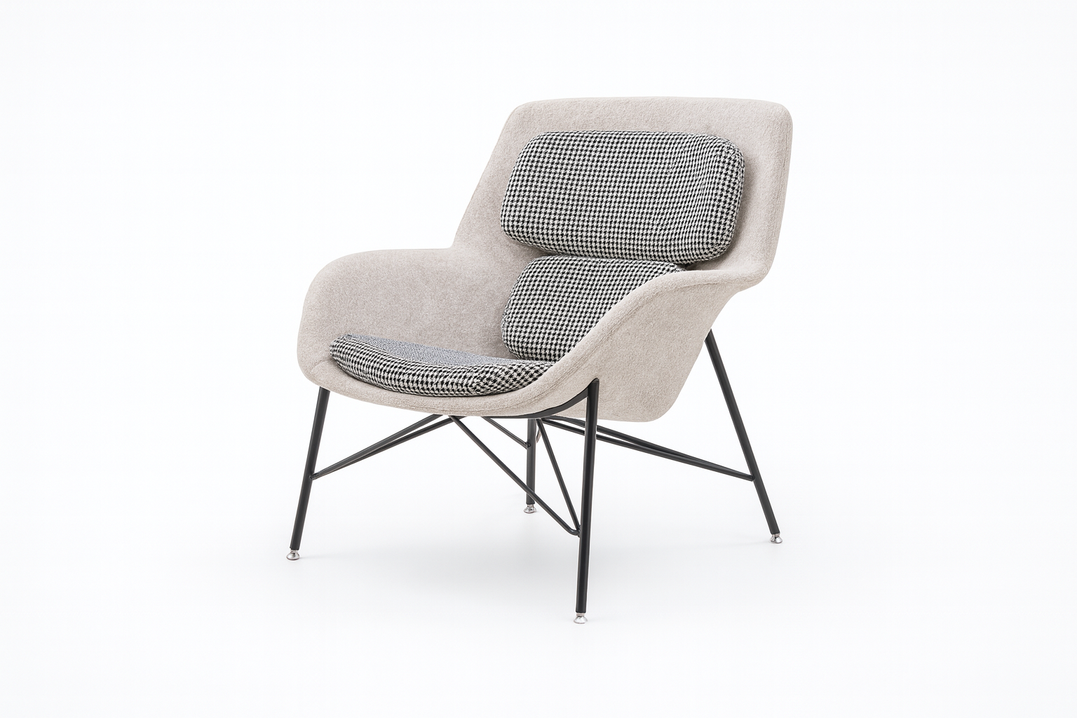 Grey Textured Accent Chair
