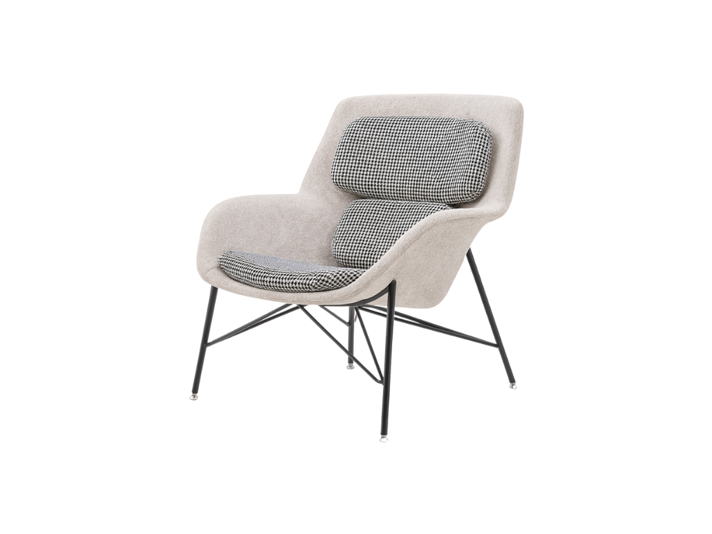 Grey Textured Accent Chair