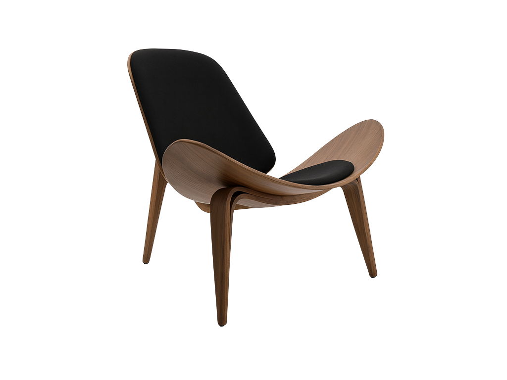 Walnut Shell Accent Chair
