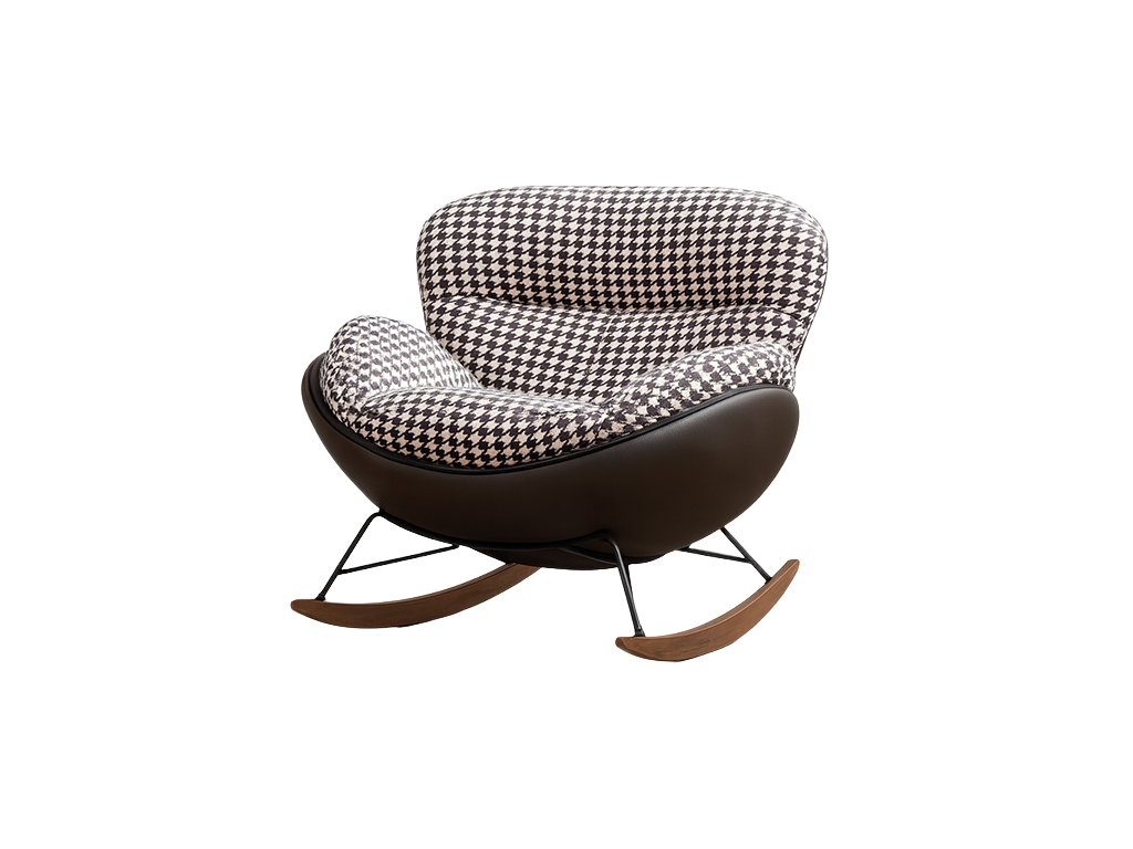 Modern Houndstooth Rocking Chair