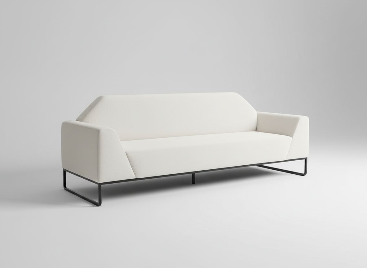 Geometric White  Sofa