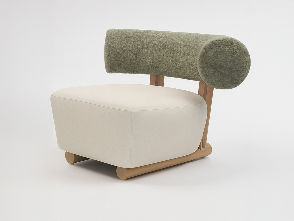 Modern Minimalist Barrel Chair