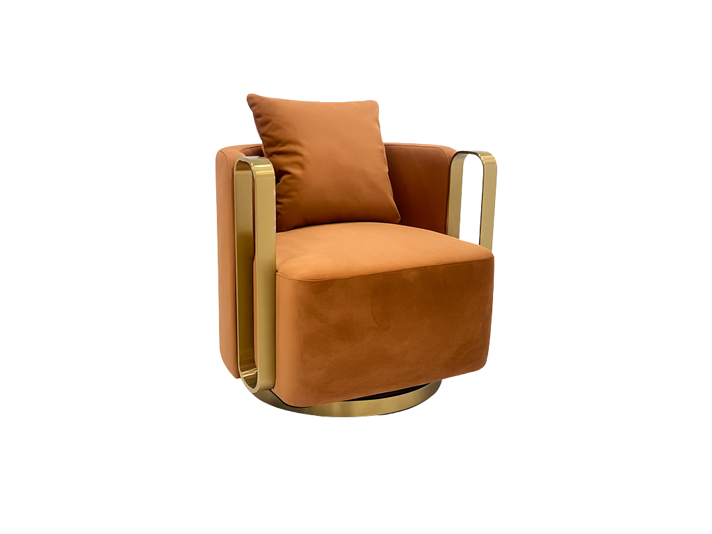 Luxe Velvet Swivel Armchair