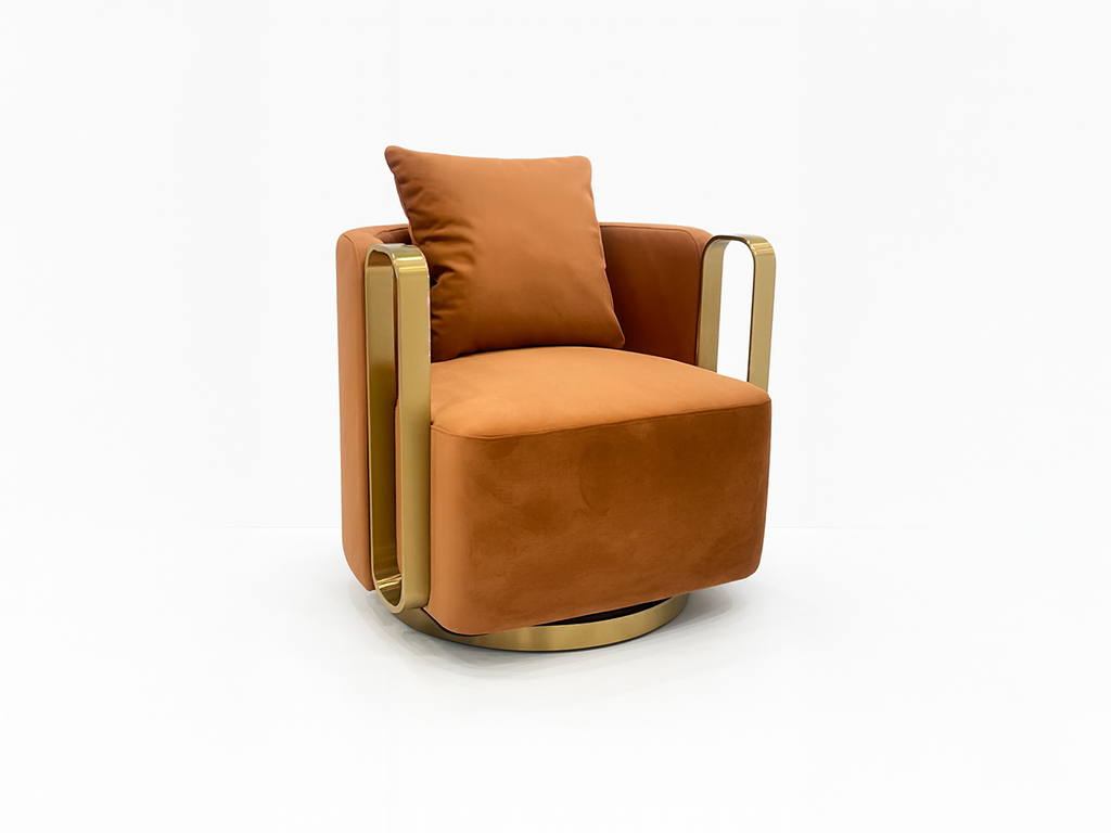 Luxe Velvet Swivel Armchair