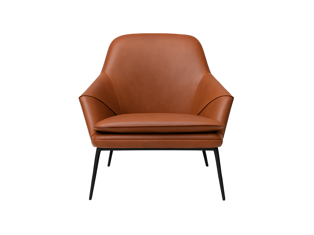 Mid-Century Modern Leather Lounge Chair