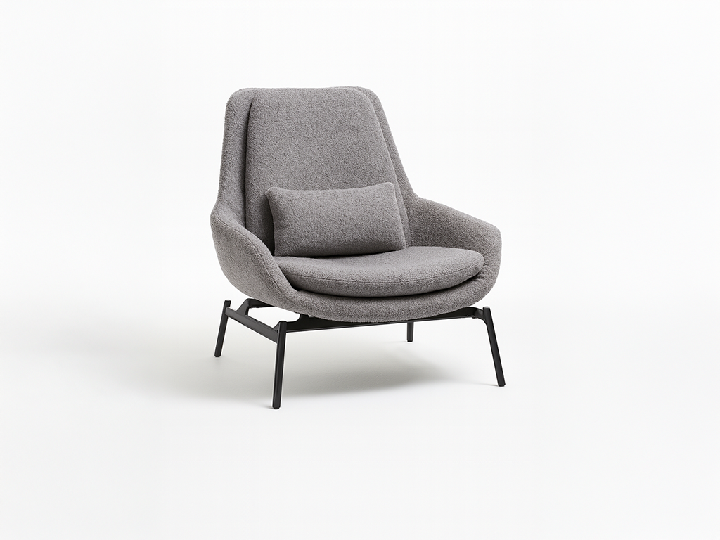 Contemporary Gray Lounge Chair