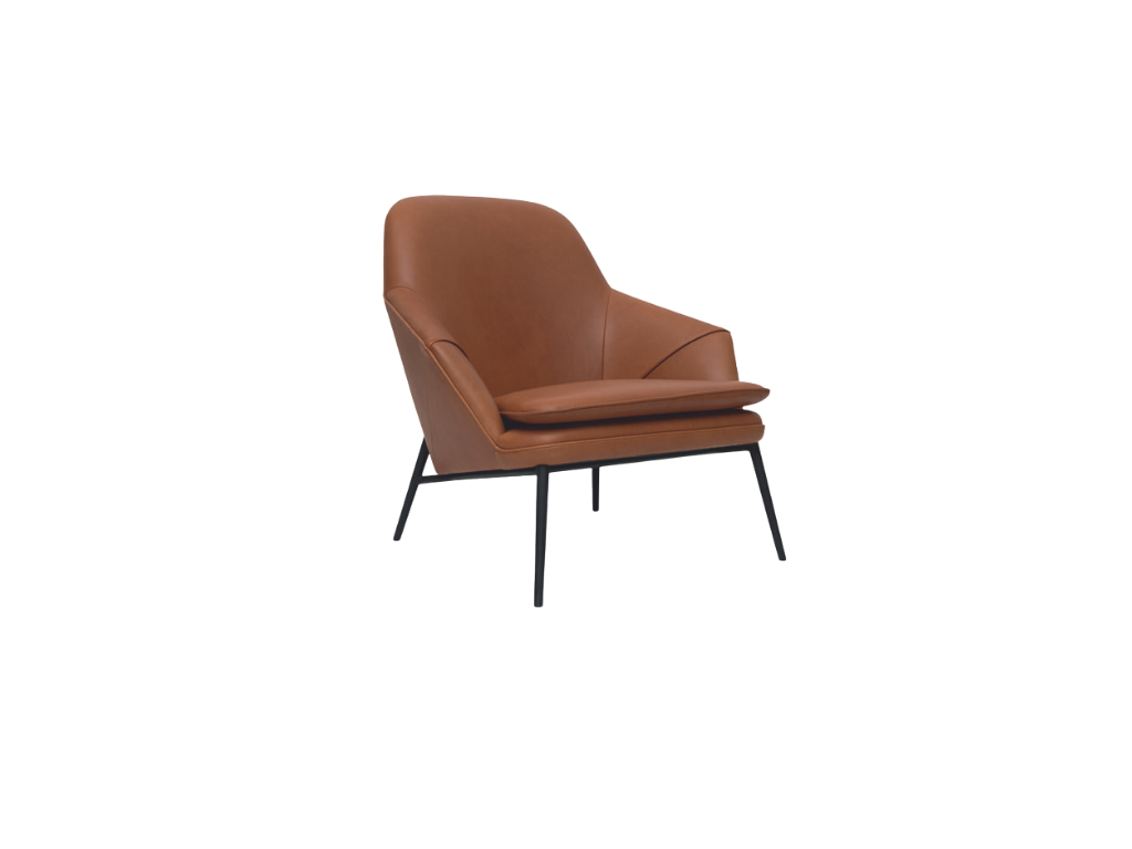 Mid-Century Modern Leather Lounge Chair