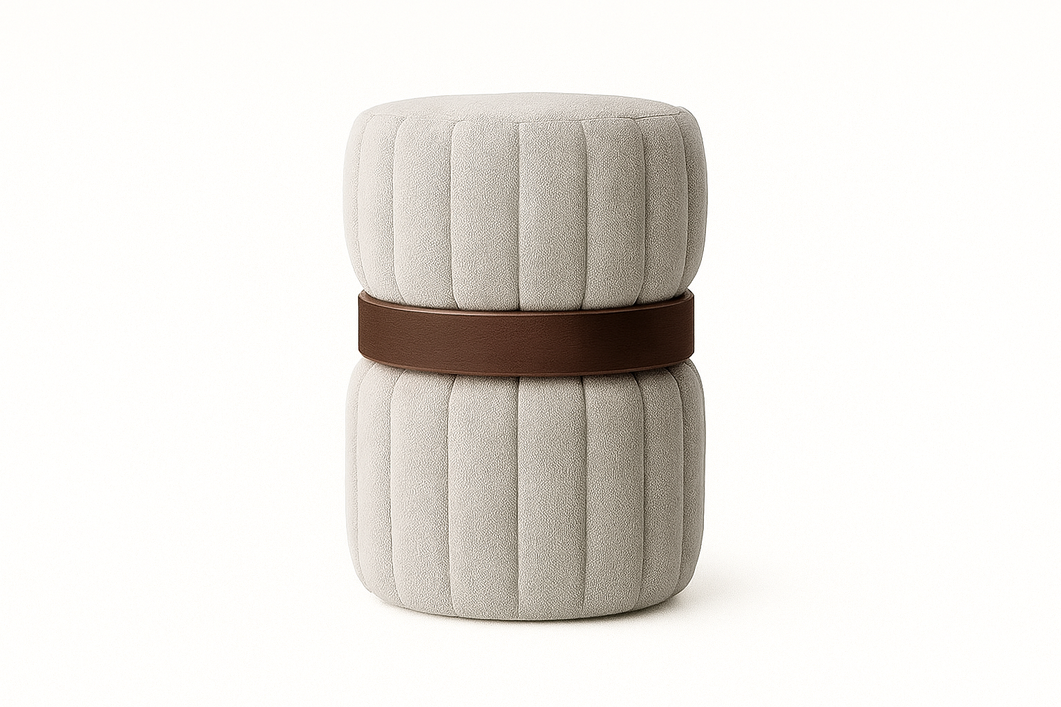 Belted Barrel Pouffe