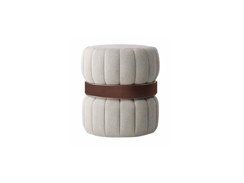 Belted Barrel Pouffe